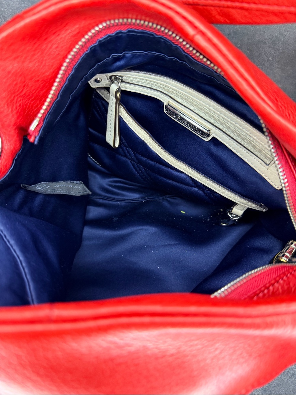 b. makowsky Red Quilted Leather Shoulder Bag - Picture 11 of 12